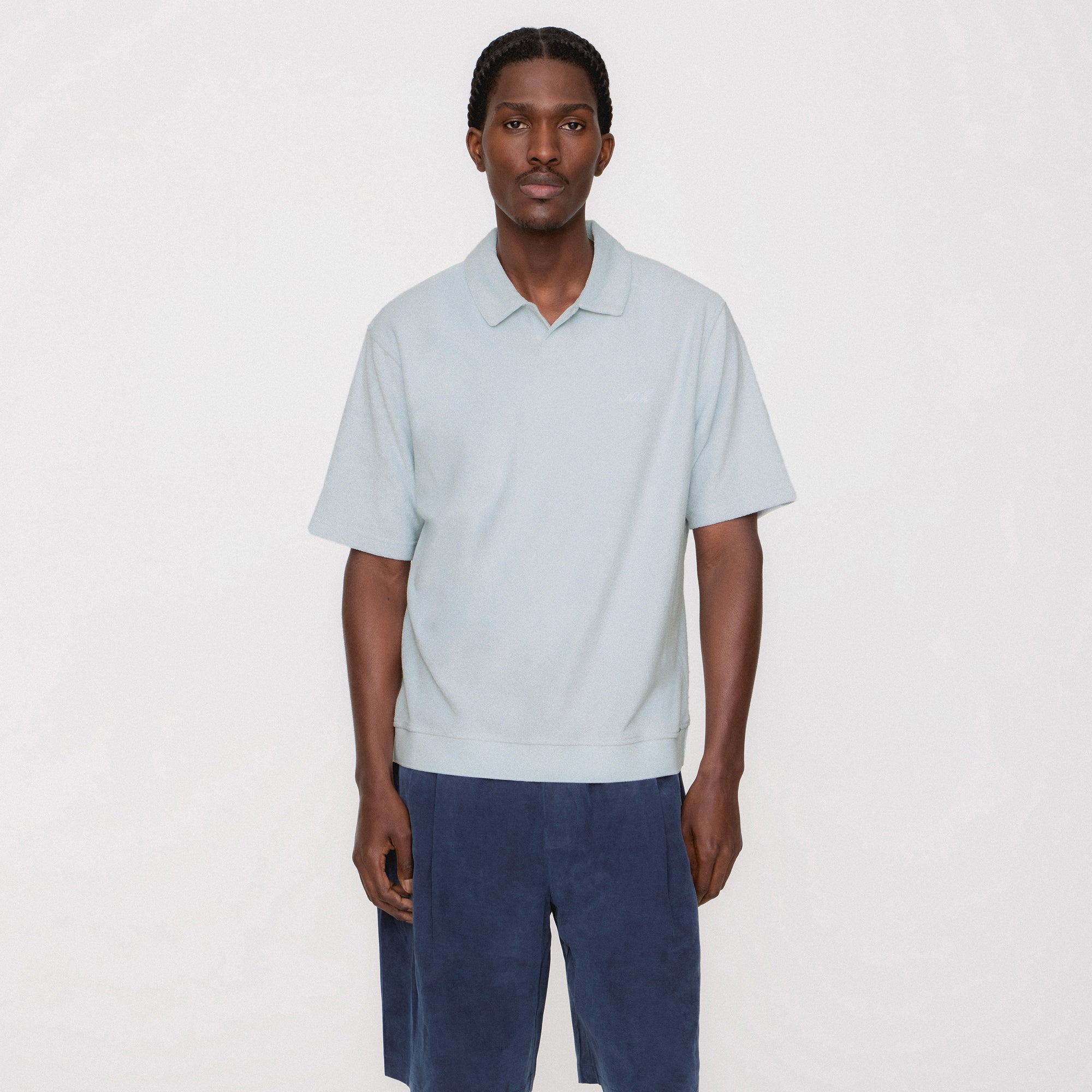 Kith Plush Terry Leo Polo - Light Indigo - Image 2