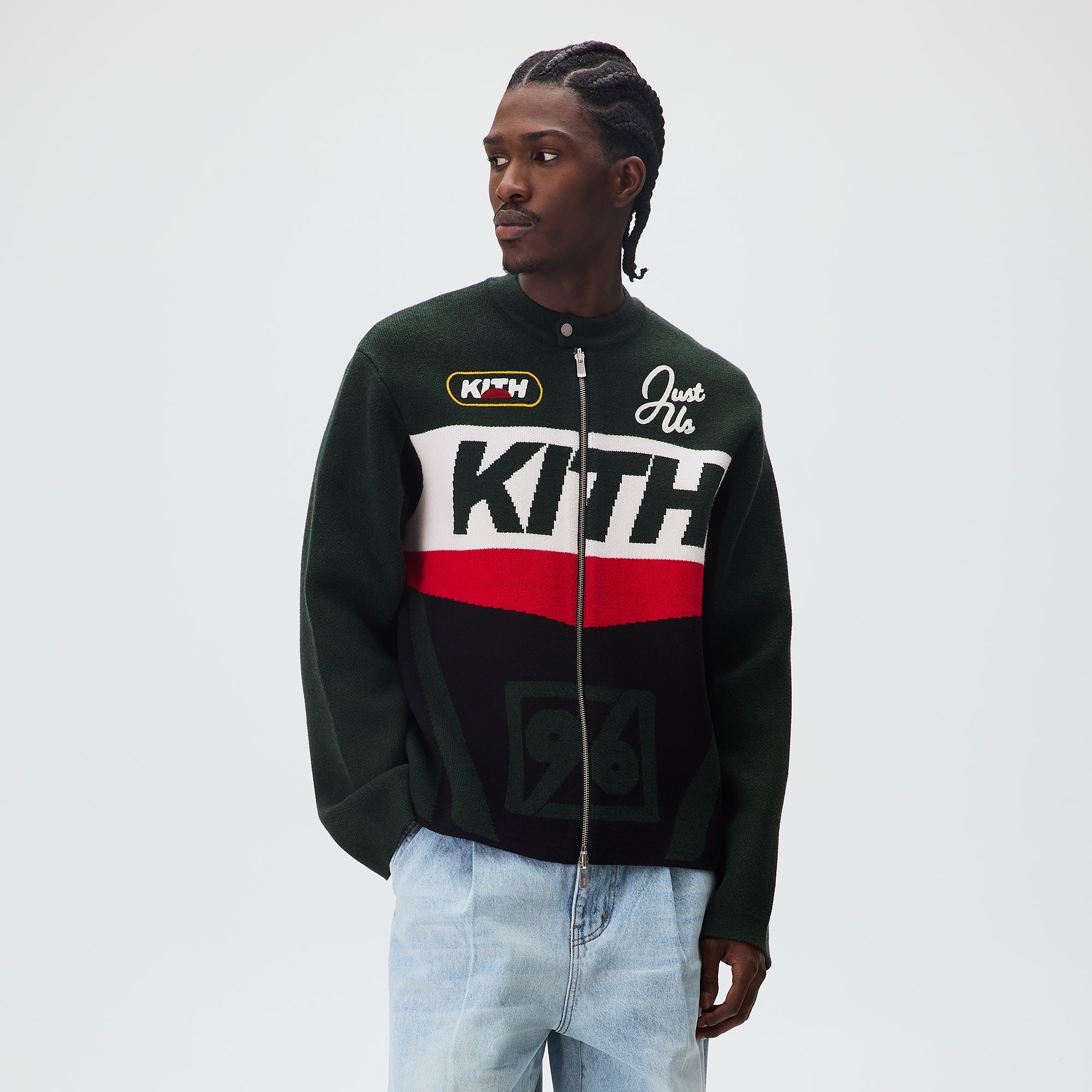 Kith Knit Moto Full Zip Jacket - Stadium - Image 2