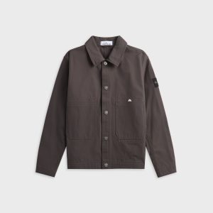 Stone Island Cotton Canvas Coach Jacket - Charcoal Grey