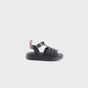 Marni TD Buckle Strap Sandals - Black / Red