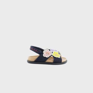Marni TD Fussbett Slingback Sandals - Dark Blue / Multicolor