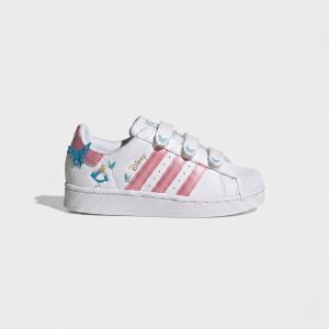adidas x Disney PS Superstar II - Cloud White / Light Pink / Lucid Aquamarine