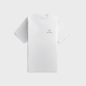 Arc'teryx Kragg SL Cotton Bird Word Short Sleeve Tee - White Light / Black