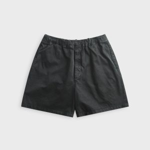 Auralee Garment-Dyed Finx Light Chino Short - Black