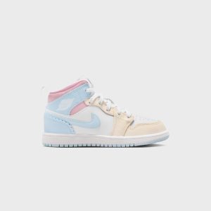 Jordan PS Jordan 1 Mid SE - Half Blue / Pale Ivory / White