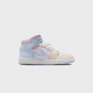 Jordan GS Air Jordan Mid SE - Half Blue / Pale Ivory / White