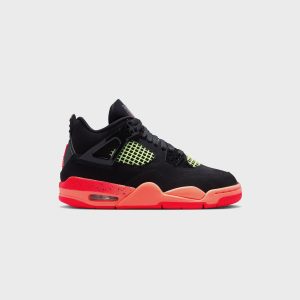 Jordan GS Air Jordan 4 Retro - Black / Infrared / Bright Mango / Barely