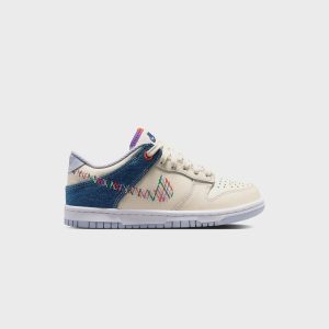 Nike GS Dunk Low - Soft Pearl / Blue Denim / Midnight Navy / Multicolor