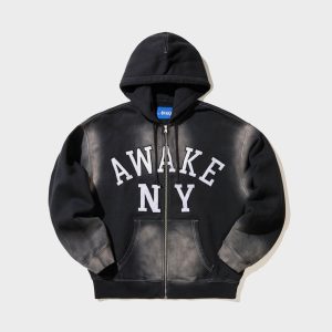 Awake NY Collegiate Arch Zip Hoodie - Black