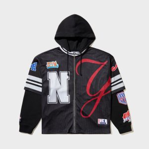 Awake NY Headcrack Champs Jersey Zip Hoodie - Black