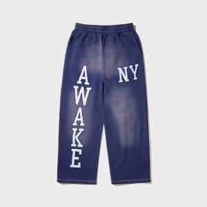 Awake NY Collegiate Open Hem Sweatpant - Navy