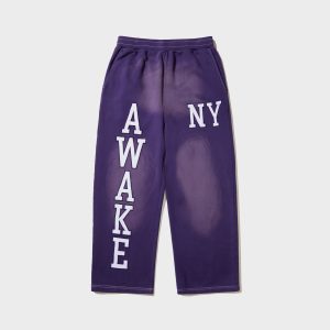 Awake NY Collegiate Open Hem Sweatpant - Purple