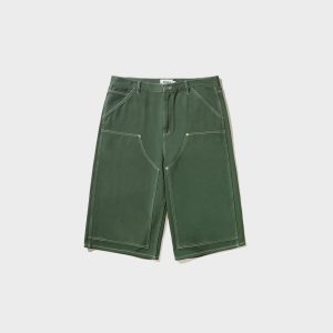Awake NY Double Knee Jort - Green