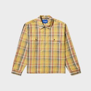 Awake NY Rivington Zip Flannel Shirt - Yellow