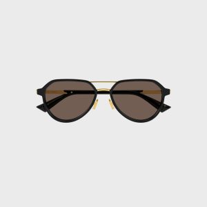 Bottega Veneta BV1373S Sunglasses - Black / Brown