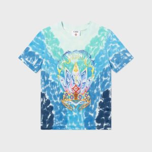 Casablanca Surf Lotus Tie-Dye Tee - Blue