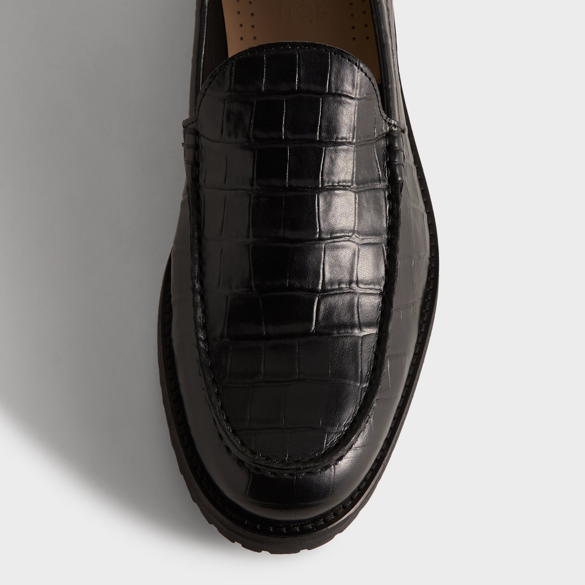 8th St by Ronnie Fieg for Clarks Originals Bristol Loafer - Black Croc - Image 7