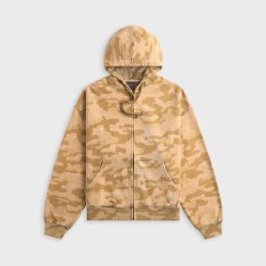 Daily Paper AOP Boxy Zip Up Hoodie - Camo