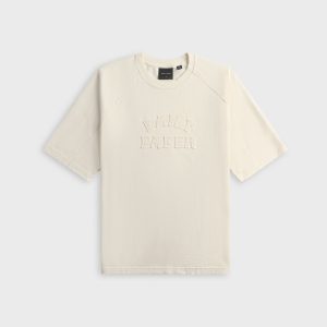 Daily Paper Raglan Stacked Dias Washed Jersey Tee - Off White