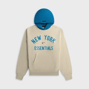 Essentials Mets Sport Hoodie - Heather Stone / Black