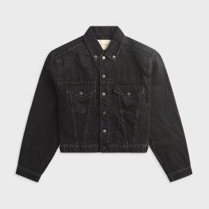 Entire Studios Shrunken Denim Jacket - Magnetite