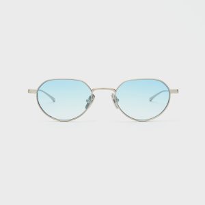 Flatlist Lucien - Brushed Silver / Light Blue Lens