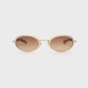 Flatlist Reno - Brushed Light Gold / Classic Havana / Brown Gradient Lens