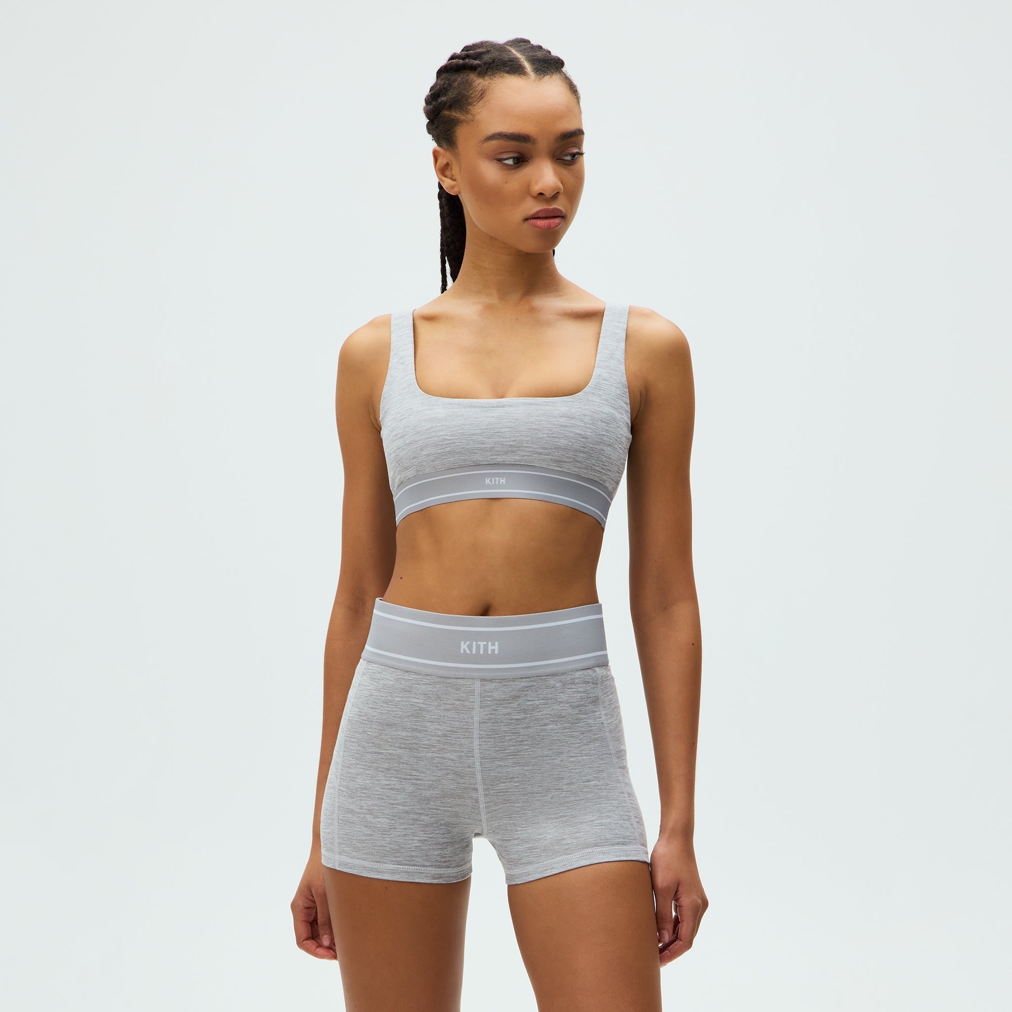 Kith Women Elle U-Neck Active Bra - Cool Heather Grey - Image 2