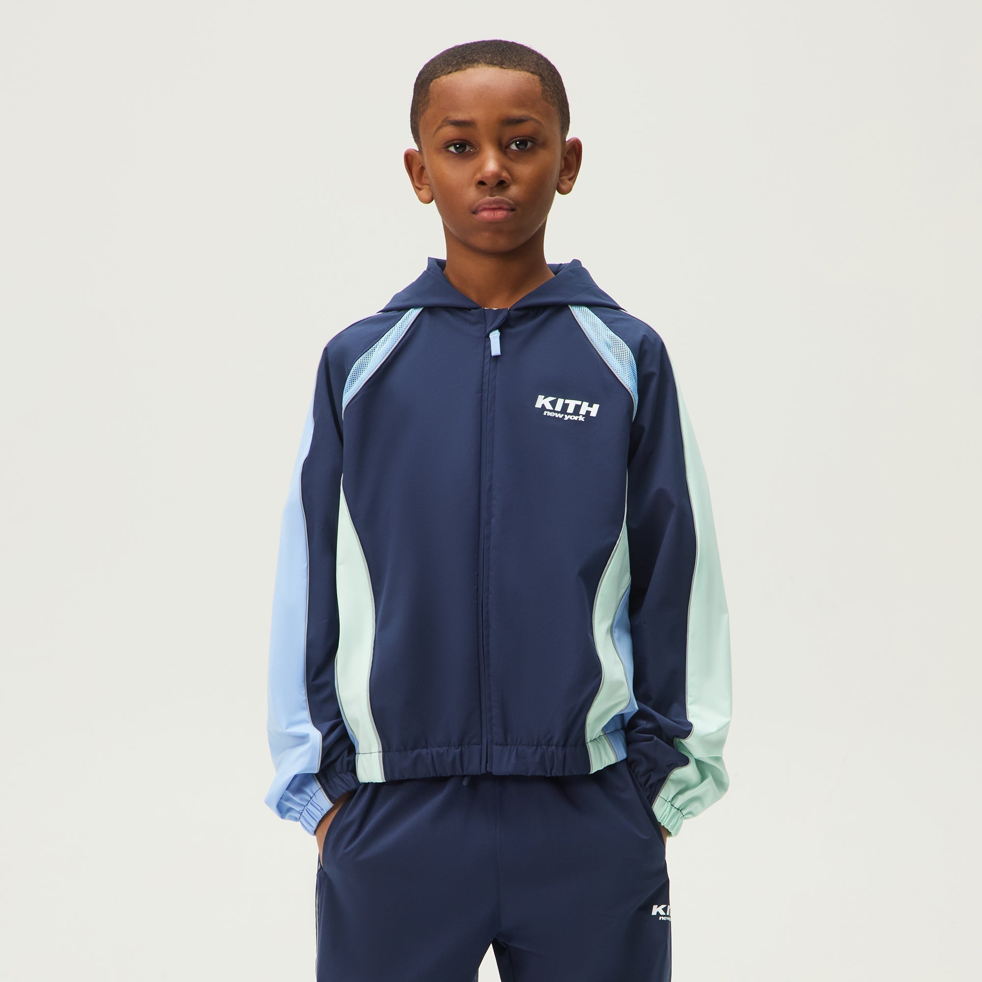 Kith Kids Blocked Hooded Milo Track Jacket - Nocturnal - Image 2