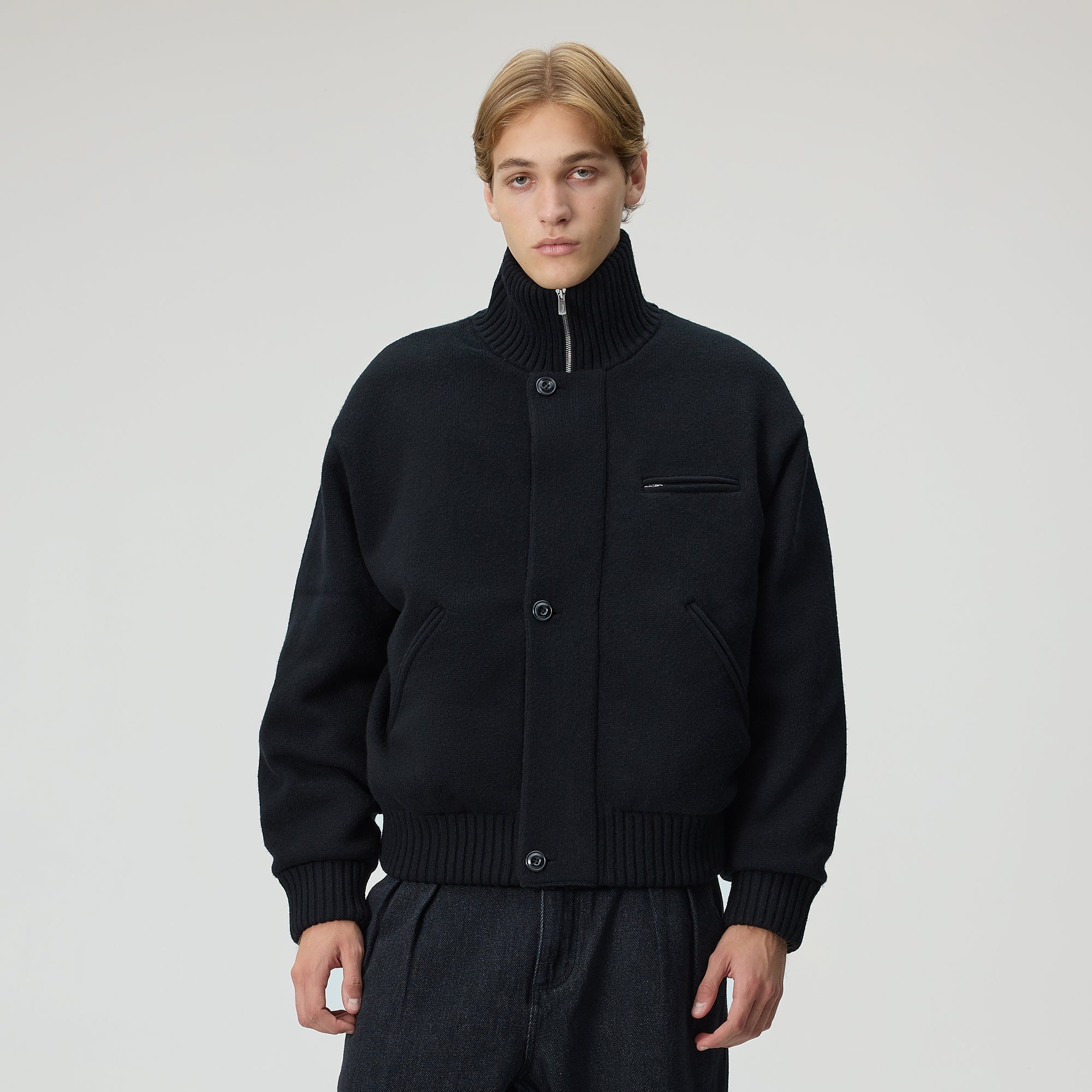 &Kin Darwin Knit Puffer - Black - Image 2