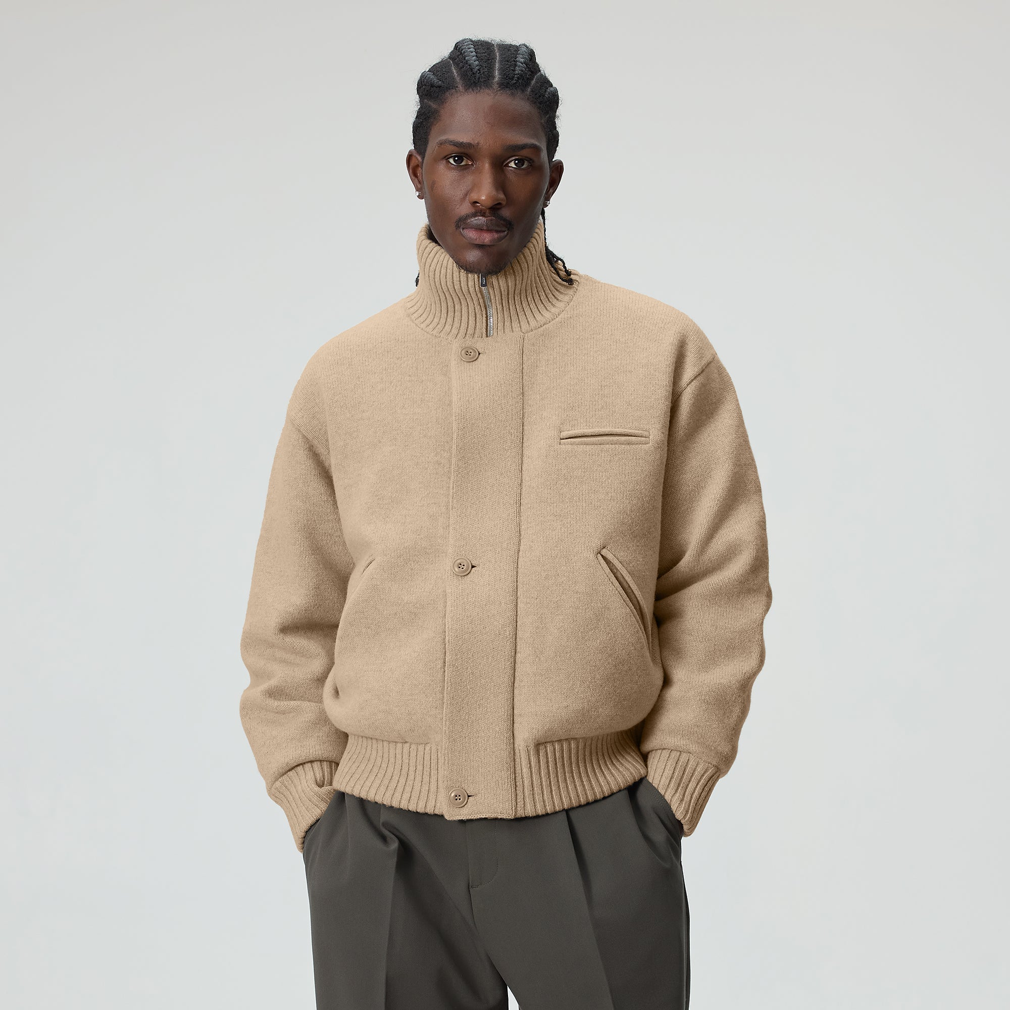 &Kin Darwin Knit Puffer - Canvas - Image 2