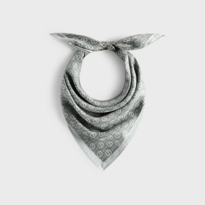 Giorgio Armani & Kith Monogram Printed Silk Bandana - Concrete