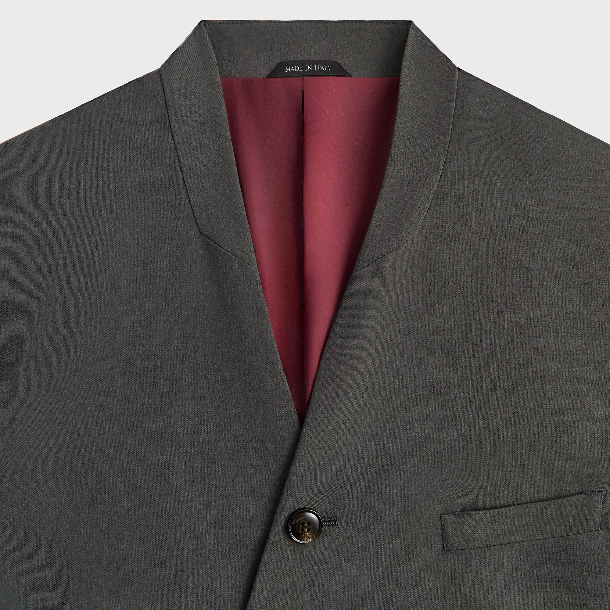 Giorgio Armani & Kith &Kin Milano Crepe Collarless Jacket - Dark Ash - Image 4