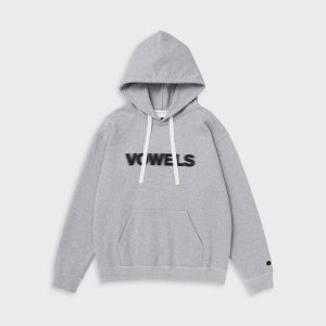 vowels Blur Hoodie - Grey Heather
