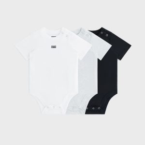 Kith Baby 3-Pack Core Short Sleeve Onesie - Black