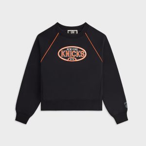 Kith Kids for the New York Knicks Raglan Nelson Crewneck - Black