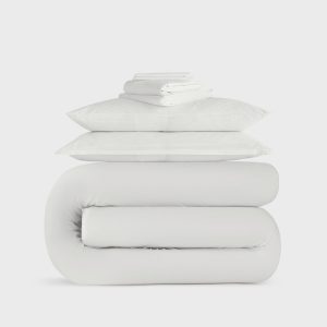 Kith Monogram Queen Size Bedding Set - White