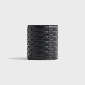 Kith Monogram Saffiano Leather Adjustable Candle Holder - Black
