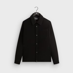 Kith Sueded Tech Brixton Puffed Shirt Jacket - Black