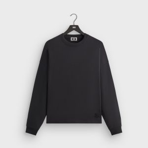 Kith Sueded French Terry Long Sleeve Lawson Tee - Black