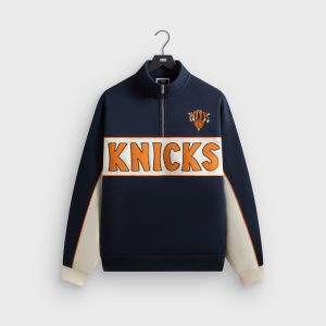 Kith for the New York Knicks Coach Vintage Nelson Quarter Zip - Nocturnal