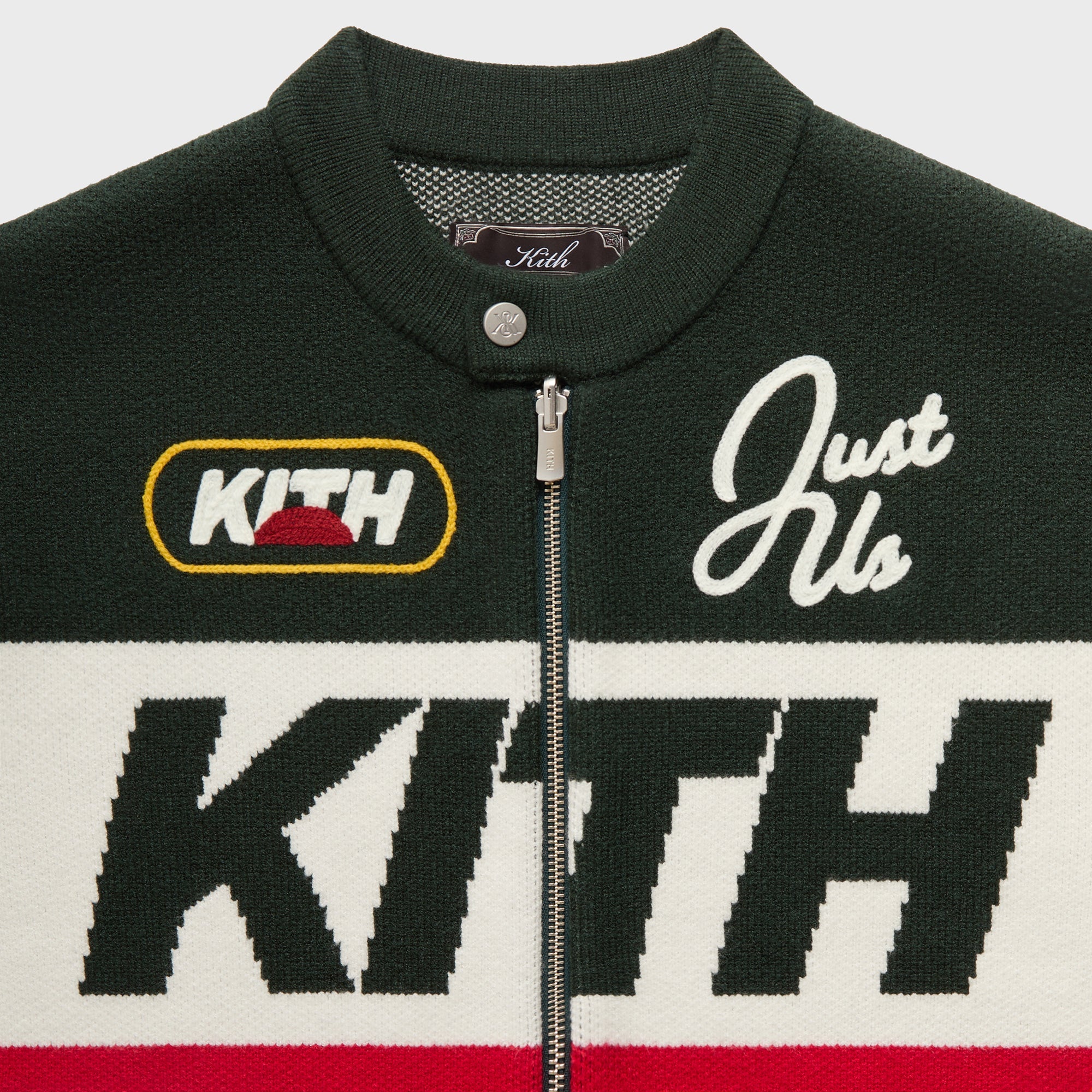 Kith Knit Moto Full Zip Jacket - Stadium - Image 5