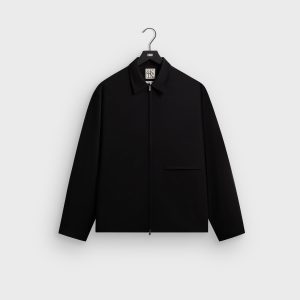 &Kin for Kith Origins Long Sleeve Davenport Tropical Wool Shirt - Black