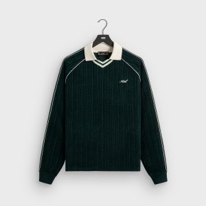 Kith Velvet Corduroy Long Sleeve Trevor Polo - Stadium