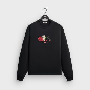 Kith Cupid Rose Long Sleeve Tee - Black