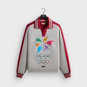 Kith for Olympics Heritage Marks Nelson Rugby Sweater - Light Heather Grey