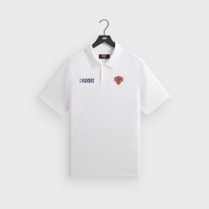Kith for the New York Knicks Playoffs Ainslie Pique Polo - White