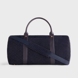 Kith Monogram Suede Traveler K55 Bag - Ink