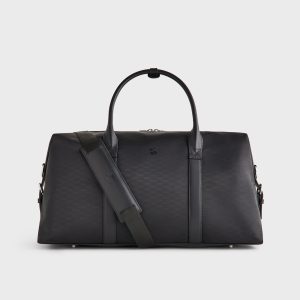 Kith Monogram Nylon Leather Duffle Bag - Black