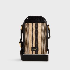 Kith Striped Raffia Drawstring Pouch - Radiant